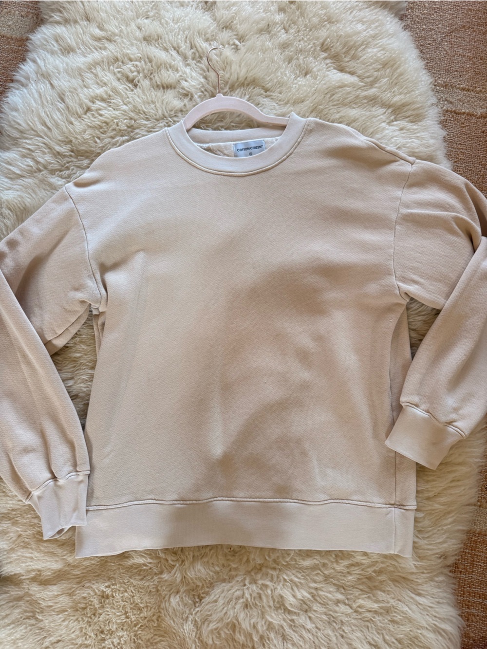 Cotton Citizen Cream Crewneck Sweatshirt